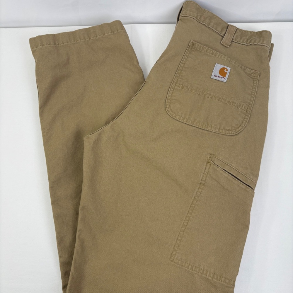 Carhartt Men's Relaxed Fit Rugged Flex Rigby Cargo Work Pants Dark Khaki 36x34